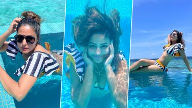 Bikini-Clad Hina Khan Is a Water Baby As She Flaunts Her Hot Bod Inside the Pool (View Pics)